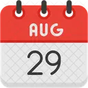 August Calendar Days Time And Date Icon