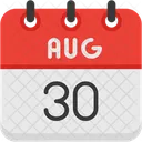 August Calendar Days Time And Date Icon