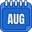 August Aug Month Of August Icon