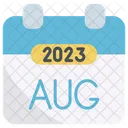 August 2023 Calendar Symbol