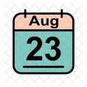 8 月、カレンダー、日付 アイコン