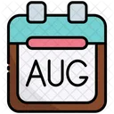 August Time Minute Icon