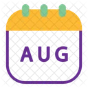 August Calendar  Symbol