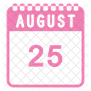 August Calendar Colorfill Icon