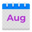 August Calendar Month  Icon