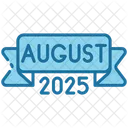 August Calendar Time Icon