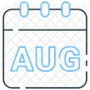 August Month Summer Icon
