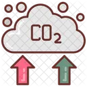 Aumentar Co Dioxido De Carbono Mudancas Climaticas Ícone