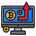 Bitcoin Criptomoeda Computador Ícone