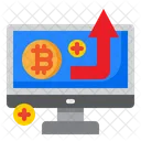 Bitcoin Criptomoeda Computador Ícone