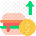 Aumentar o preço dos alimentos  Ícone