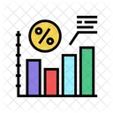 Aumento Da Taxa De Emprestimo Aumento Porcentagem Ícone