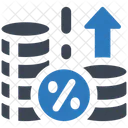 Aumentar a taxa de juros  Ícone