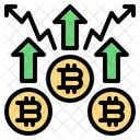 Aumento de bitcoin  Icono