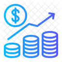 Lucro Acima Dolares Pagamento Ícone