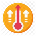 Aumento De Temperatura Aumento De Temperatura Alta Ícone