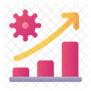 Grafico De Aumento Del Virus Coronavirus Icono
