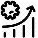 Aumentar A Propagacao Do Virus Aumentar O Coronavirus Aumentar O Grafico Ícone
