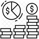 Arrecadacao De Dinheiro Grafico Financeiro Estatisticas Financeiras Ícone