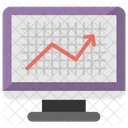 Aumentar Grafico Desenvolvimento De Negocios Aumentar Vendas Ícone