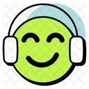 Emoticono de auriculares  Icono