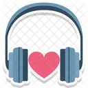 Auriculares Con Corazon Inspiracion De Amor Musica De Amor Icono