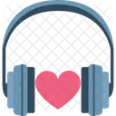 Auriculares Con Corazon Inspiracion De Amor Musica De Amor Icono