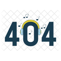 Mensaje flash de error 404 de auriculares dj  Icono