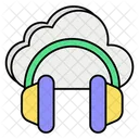 Auriculares en la nube  Icono