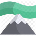 Aurora Arctic Mountain Icon