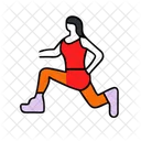 Ausfallschritt Fitness Training Symbol