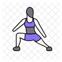 Ausfallschritt Fitness Training Symbol