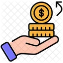 Dollar Erhohung Verteilung Icon