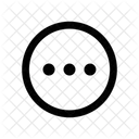Auslassungspunkte Horizontal Kreis Symbol