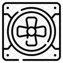 Lufter Kuhlung Auspuff Symbol