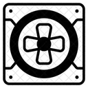 Lufter Kuhlung Auspuff Symbol