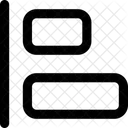 Schnittstelle Horizontale Ausrichtung Links Designausrichtung Links Symbol