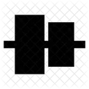 Zentriert Ausrichten Horizontale Ausrichtung Objektausrichtung Symbol