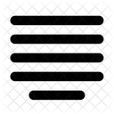 Ausrichten zentriert Blocksatz  Symbol