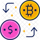 Bitcoins umtauschen  Symbol