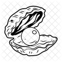 Auster Muschel Edelstein Symbol