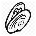 Auster Schale Meeresfruchte Symbol