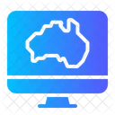 Australia Computer Maps And Location Icon