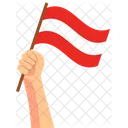 Austria Hand Holding Nation Symbol Icon