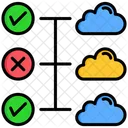 Auswahl Cloud Daten Wahlen Icon