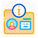 Ausweis Benutzer ID Informationen Symbol