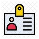 Ausweis Abzeichen Karte Symbol