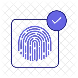 Autenticação de impressão digital  Ícone