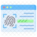 Authentification Biometrique Securite Empreinte Digitale Icône