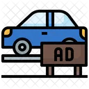 Autoanzeige Fahrzeuganzeige Autowerbung Symbol